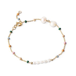 Enamel - Lola Perla Armband mit Perlen in vergoldetem